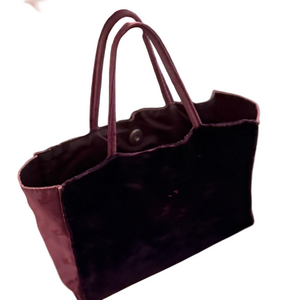 Etro Deep Burgundy Velvet Tote